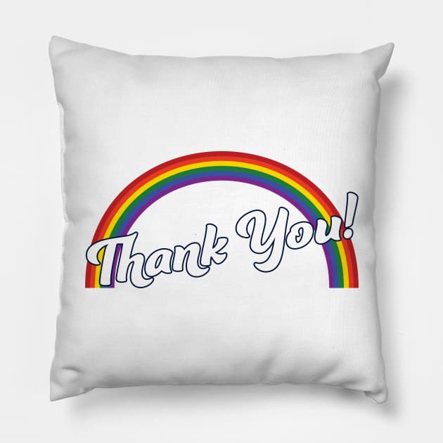 Thank You Rainbow Design for Key Workers Pillow by McNutt