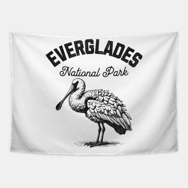 Everglades Spoonbill - National Park Souvenir Tapestry by susanne.haewss@googlemail.com