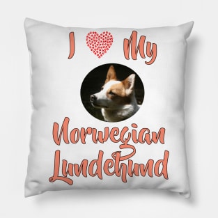 I Love My Norwegian Lundehund Pillow