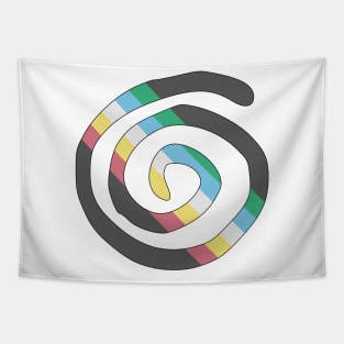 Crazy/Mad (Toki Pona, Disability Pride Flag) Tapestry