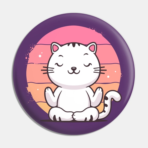 Yoga Cat Pin by zoljo