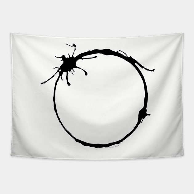 Black Circle Humanity Tapestry by vivachas