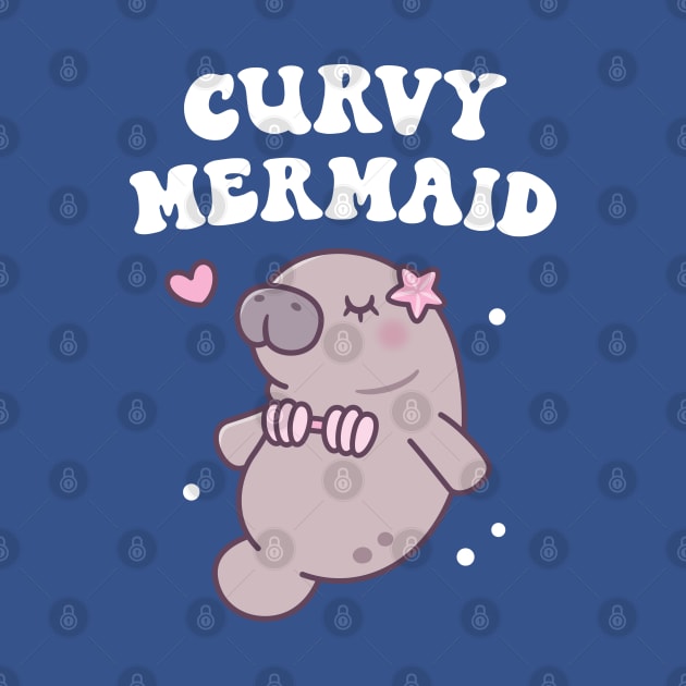 Funny Manatee Curvy Mermaid by rustydoodle