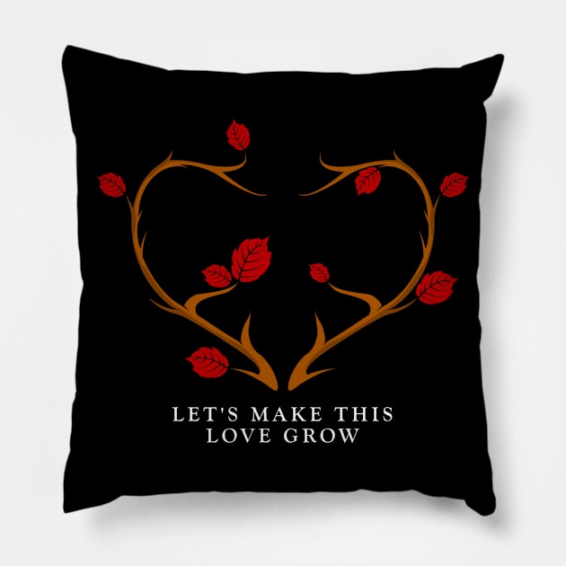 Let's make this love grow - Valentine's Day Pillow by Markus Schnabel