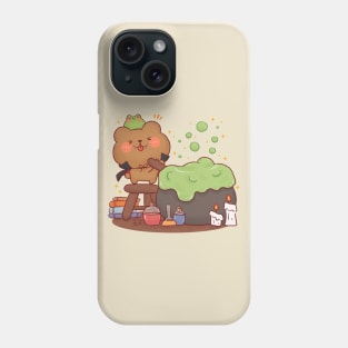 Cute Bear Vampire with Cauldron Phone Case