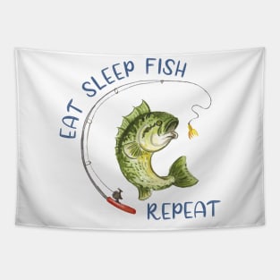 Eat, Sleep, Fish Tapestry