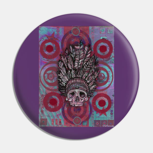 Tribal Skull Pin by Raybomusic01