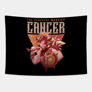 Cancer Zodiac Sign The Peaceful Warrior Tapestry