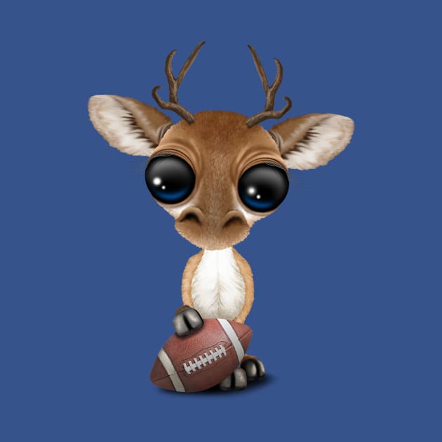 Cute Baby Deer Playing With Football by jeffbartels