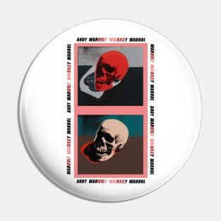 Andy Warhol Skull Art Pin