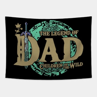 The Legend Of Dad Fathers Day, Father Vibe, Cool Best Dad Game Ever Tapestry