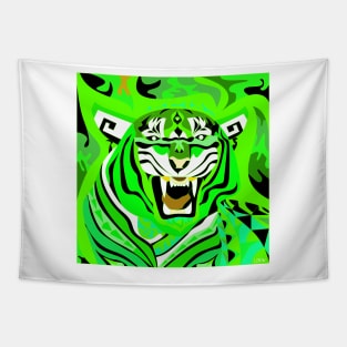 radioactive asian huge beast tiger ecopop art Tapestry