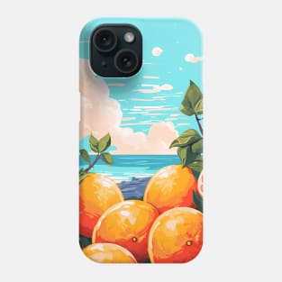 Oranges and Ocean Waves Phone Case