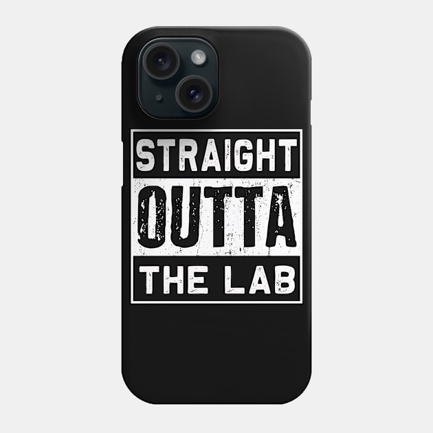 Straight Outta the Lab | Funny science pun T-shirt Phone Case by MerchMadness