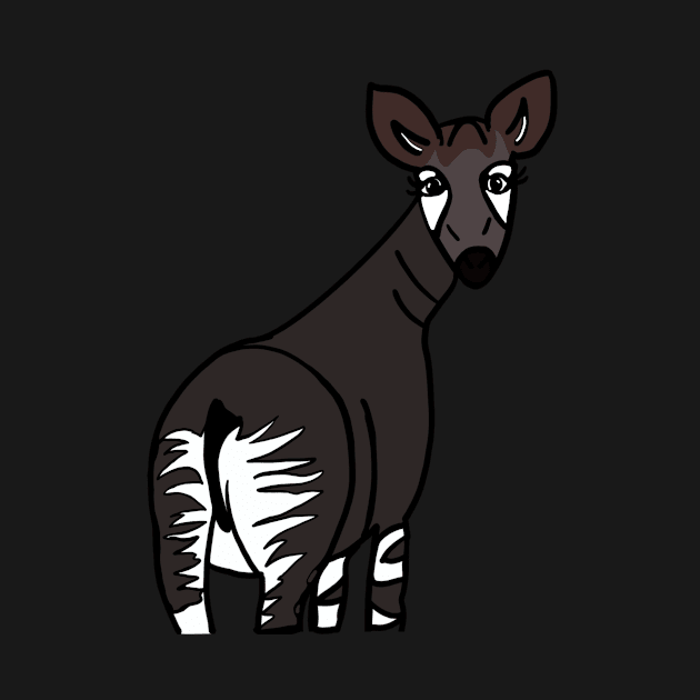 Okapi - cartoon style by eeliseart