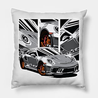 sports car illustrator Pillow