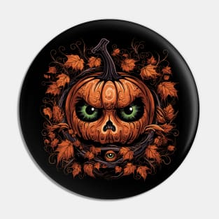 Halloween Pumpkin, Spooky Pumpkin Face Pin