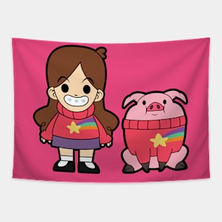 Mabel and Waddles Tapestry