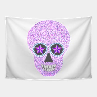 Day of the Dead purple Skull Tapestry