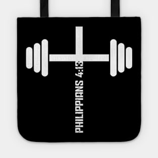 Christian Fitness Philippians 4 13 Bible Verse Tote