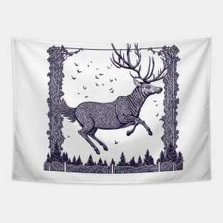 Skybound Stag Tapestry