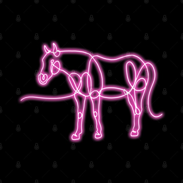 Standing Neon Horse by Ory Photography Designs