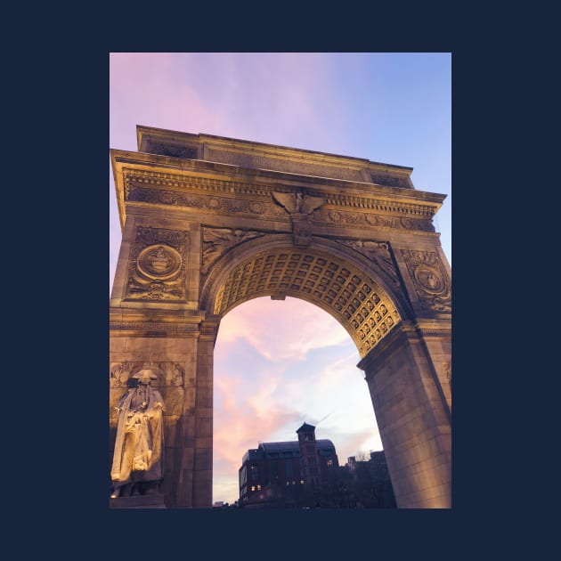 Washington Square Park Pastel Sunset Arch by offdutyplaces