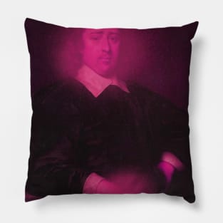 Pink Portrait of a Man Pillow