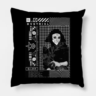 Cyberpunk Vaporwave Gothic Girl Pillow