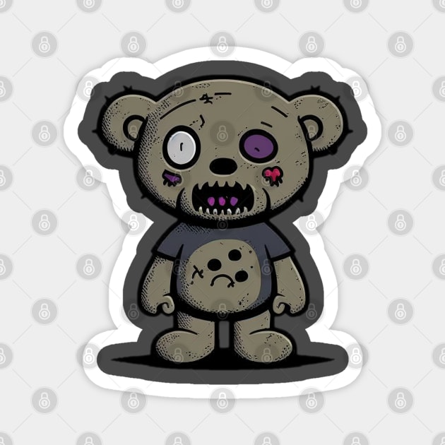 Cute Zombie Bear Magnet by The Experience