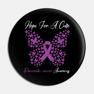 Hope For A Cure _ Butterfly Gift 3 Pancreatic cancer Pin