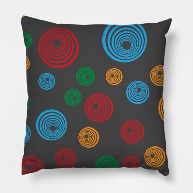 striped circle seamless pattern perfect for background or wallpaper Pillow by maricetak