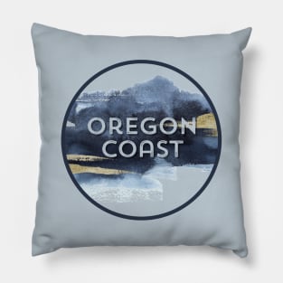 Oregon Coast Pacific NW Vacation Souvenir Watercolor Pillow