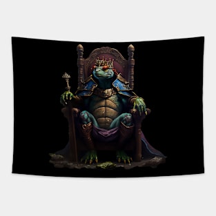 King turtle on his throne anime Tapestry