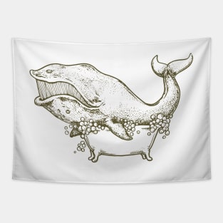 Rub-a-dub-dub, a Whale in a Tub Tapestry