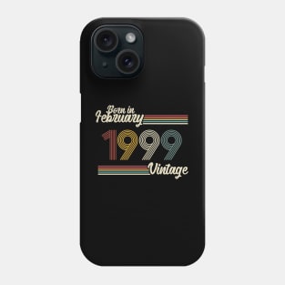 Vintage Born in February 1999 Phone Case