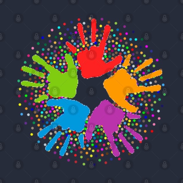 Unity Multi-Color Open Hands by screamingfool