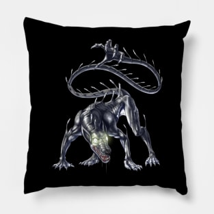 Aztec Mythical Creature Ahuizotl Pillow