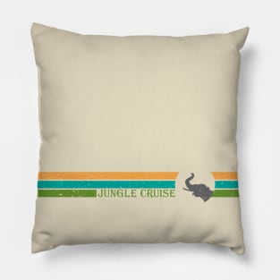 Retro Distressed Jungle Cruise Pillow