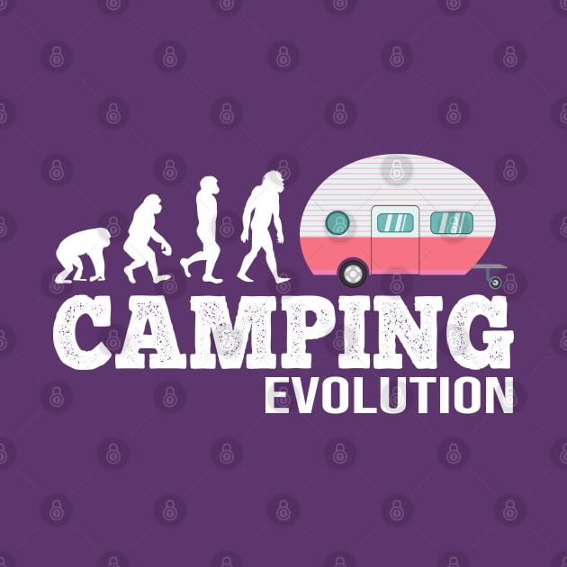 Cute Camping Girls Evolution - Camper Van Woman gift by Shirtbubble