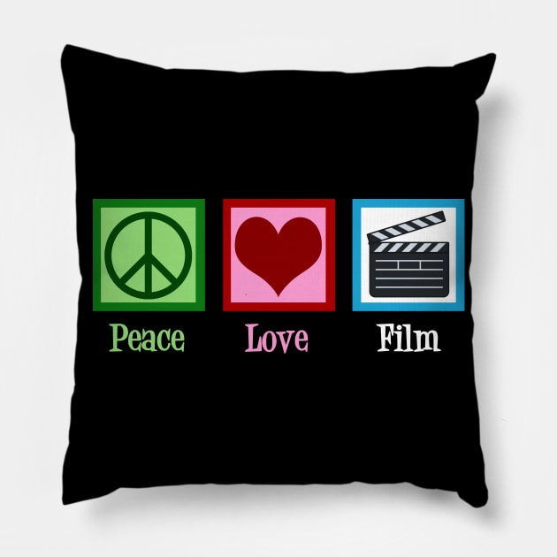 Peace Love Film Pillow by epiclovedesigns