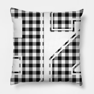 Plaid Number - 92 - Dark Pillow