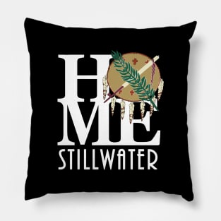 HOME Stillwater OK (white text) Pillow