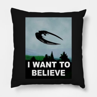 I want to believe, in Cylons. Pillow