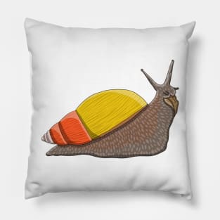 Candy Corn gaint african land snail Pillow