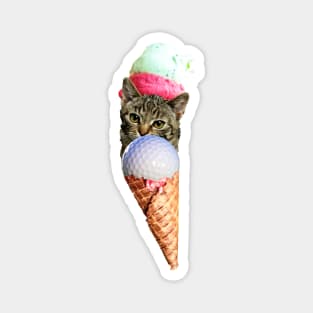 Kitty Golf Ice Cream Magnet