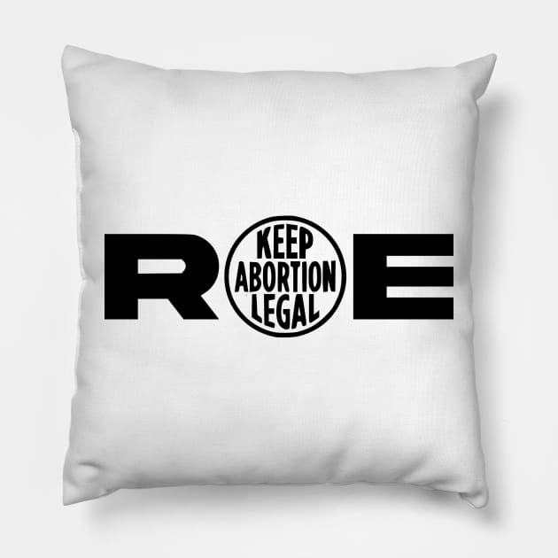 Roe v. Wade Supreme Court Abortion Constitution Black Logo Pillow by MAR-A-LAGO RAIDERS