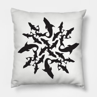 shark circle Pillow