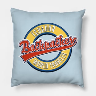 Ecuador backpacker world traveler Pillow