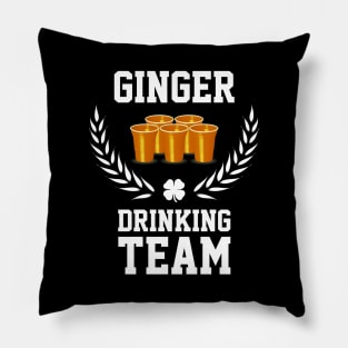 Ginger Drinking Team Irish St Patricks Day Pillow